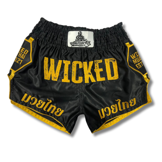Black & Yellow Muay Thai Shorts