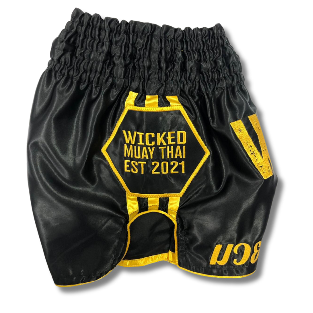 Black & Yellow Muay Thai Shorts