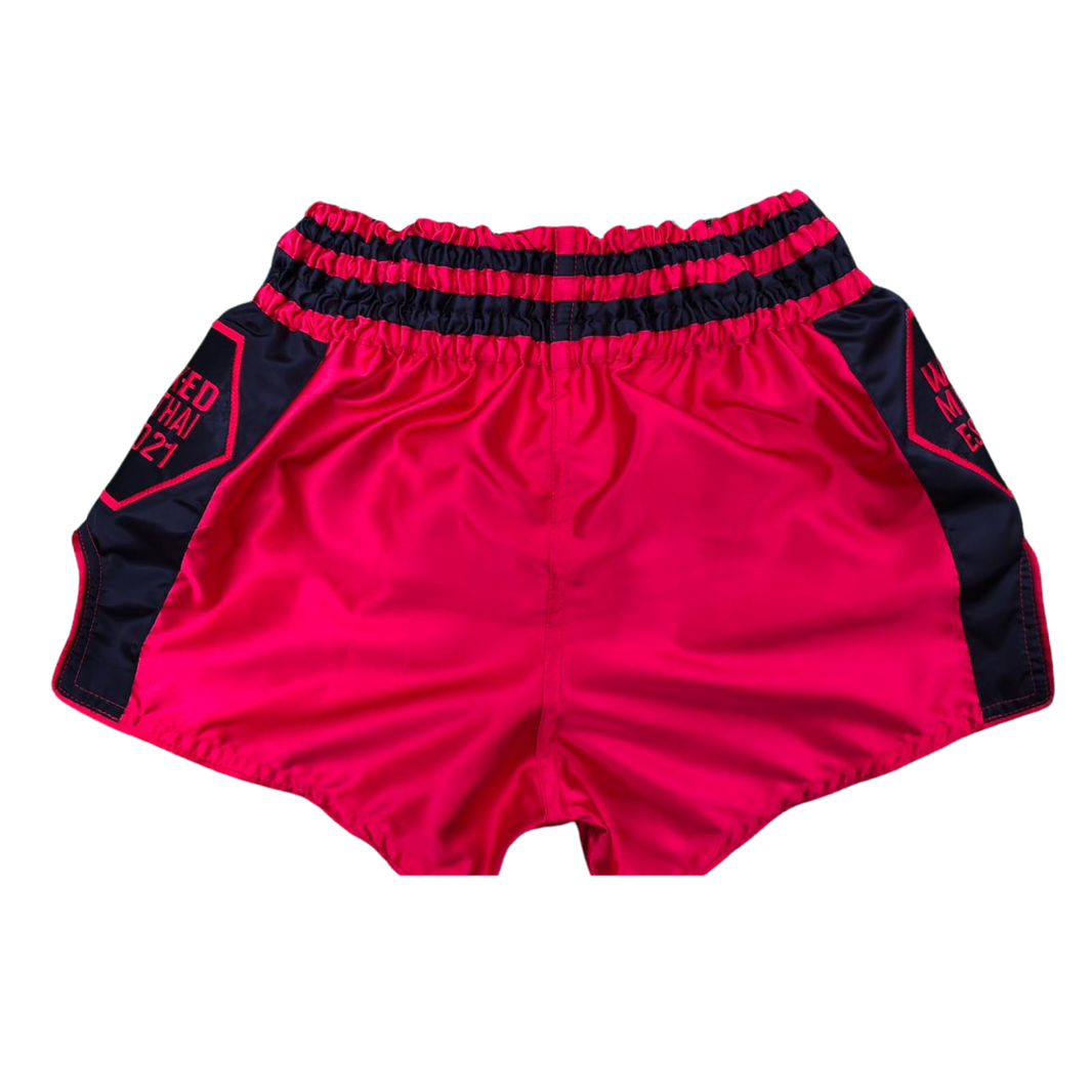 Texture Red Meat Print Muay Thai Boxing Shorts