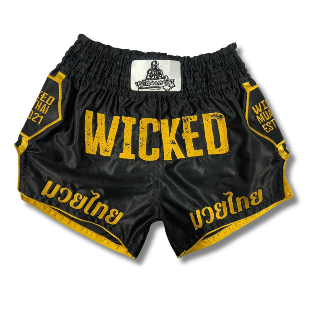 Black & Yellow Muay Thai Shorts